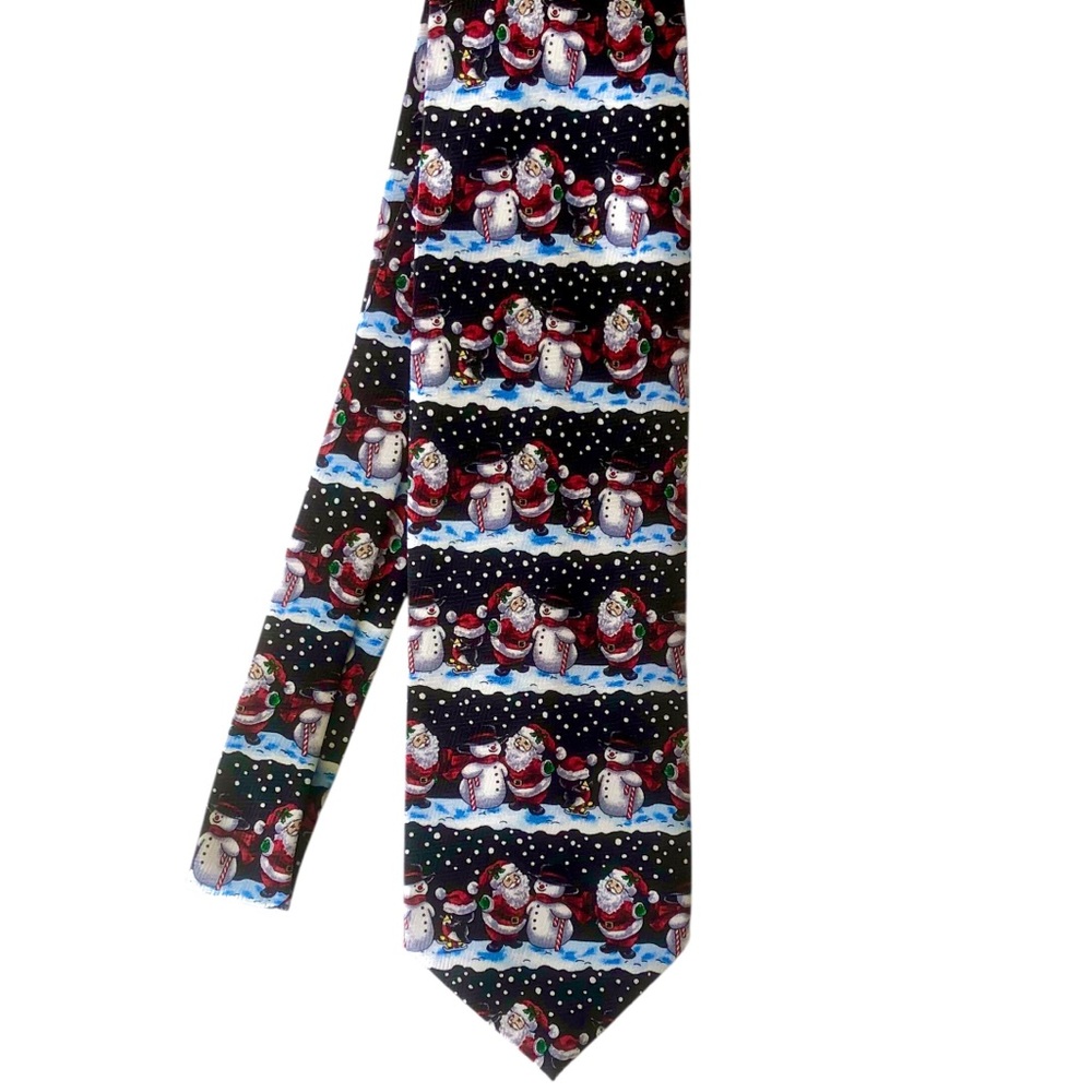 Novelty Christmas Santa Snowman Men’s Tie